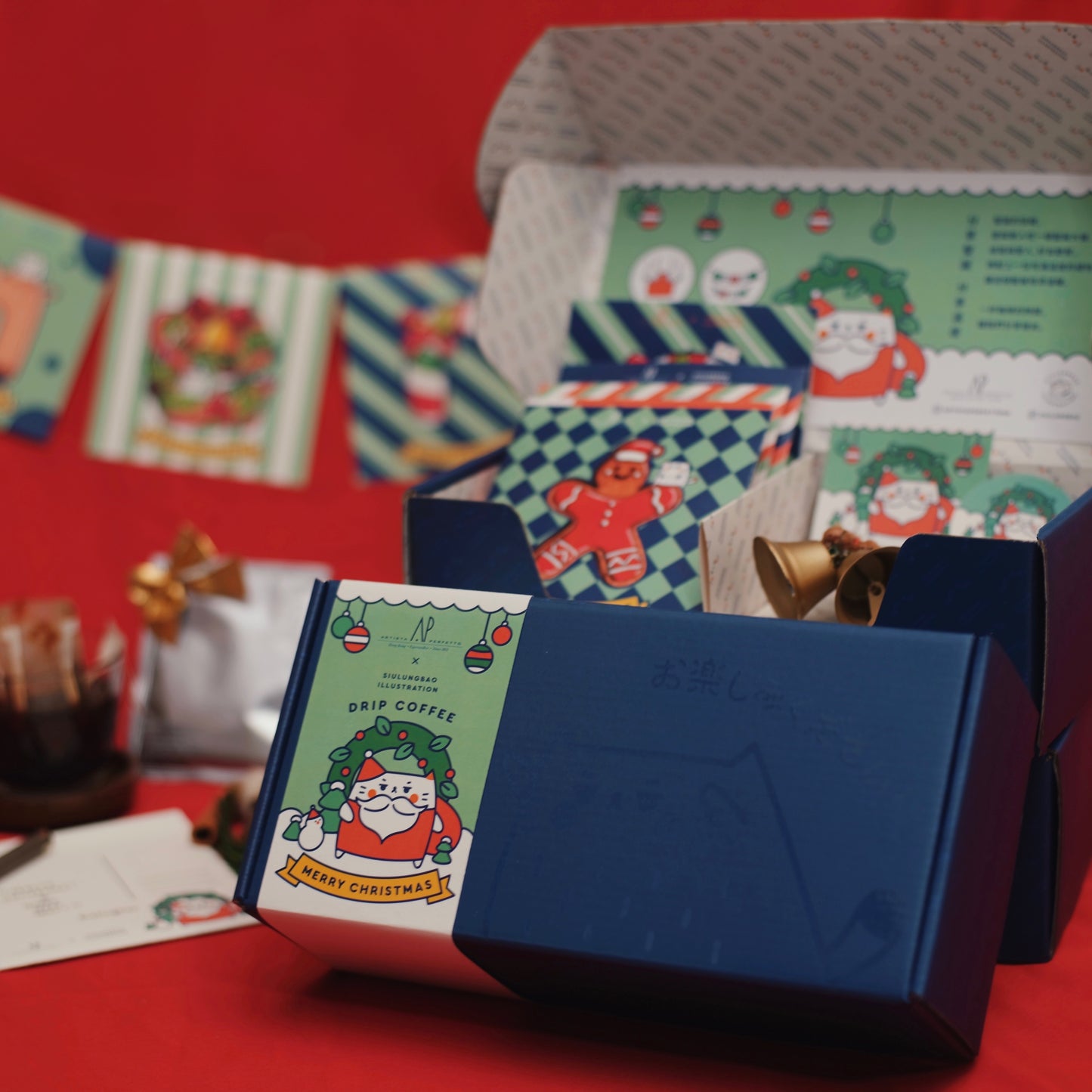 小籠貓 咖啡聖誕咭禮盒